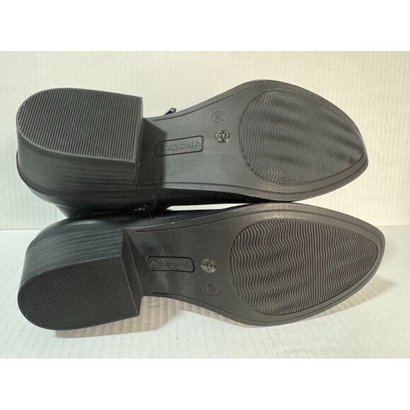 NWT Arizona Black Ankle Boots, Zipper, Block Heel, Size 9.5 - Picture 4 of 5